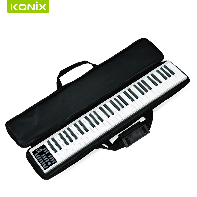 Đàn Piano Điện PZ61 Konix 61 phím cảm ứng lực Flexible PZ-61 - Midi Keyboard Controllers (Bàn Phím Bảng Pin sạc 1100mAh - Kèm Phần mềm, Hướng dẫn Tiếng Việt, Bao đựng, Pick)