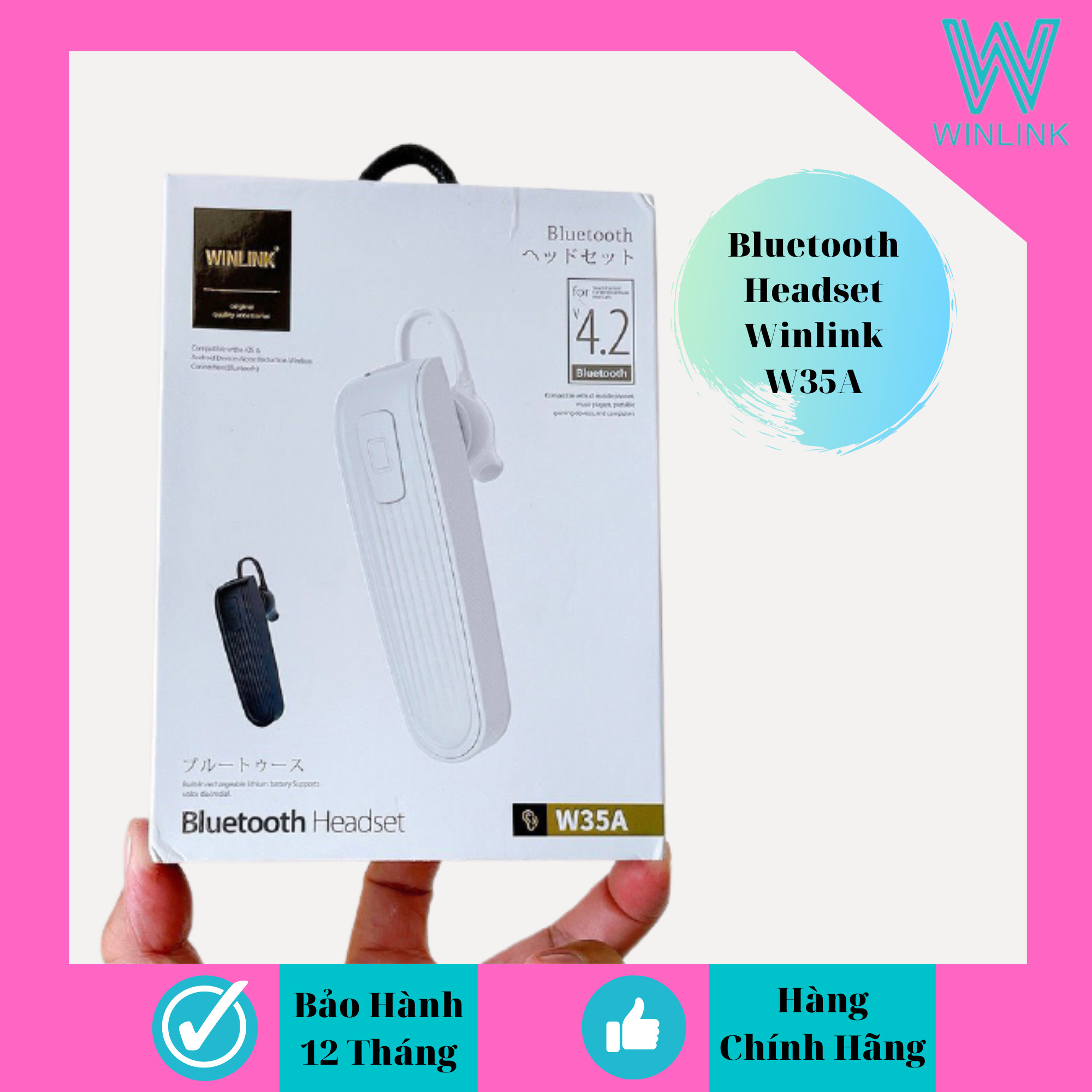 TAI NGHE BLUETOOTH WINLINK W35 - Hàng chính hãng