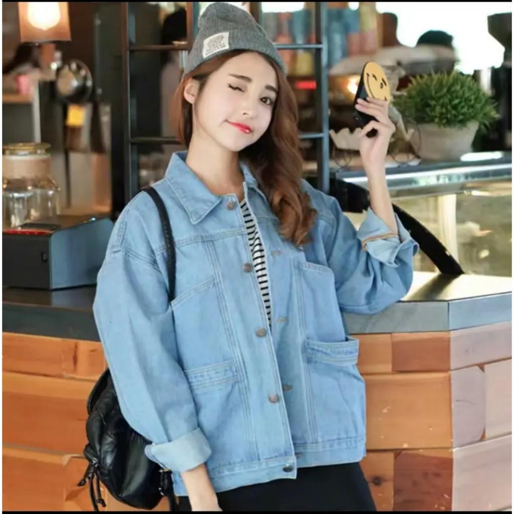 Áo khoát nữ jean đẹp 4 túi form vừa xinh xinh chuẩn shop-A3108 - Như hình