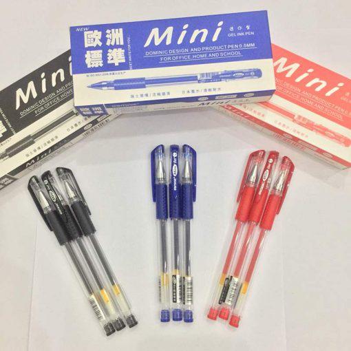 Combo 10 Bút bi bút mực nước 0.5mm cao cấp mực đều - 2 ngòi bút nước xanh đen đỏ