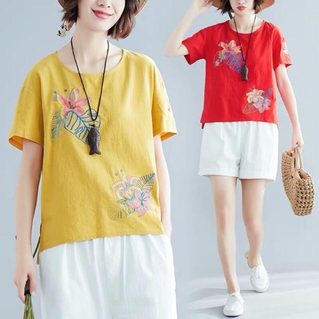 Áo đũi mát và mềm thêu hoa