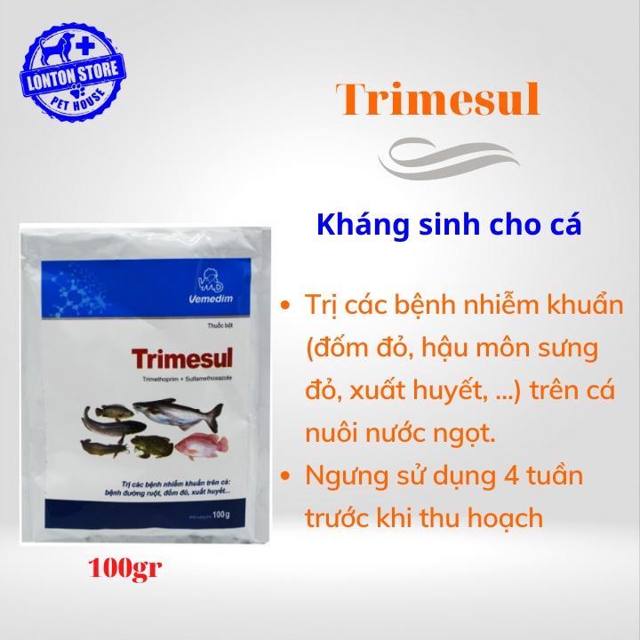 Trimesul - Dùng cho nhiễm khuẩn ở cá lươn ốc ếch gói 100gr