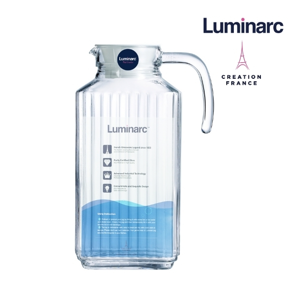 Bình nước thủy tinh Luminarc Quadro 1.7L -LUQUG2668