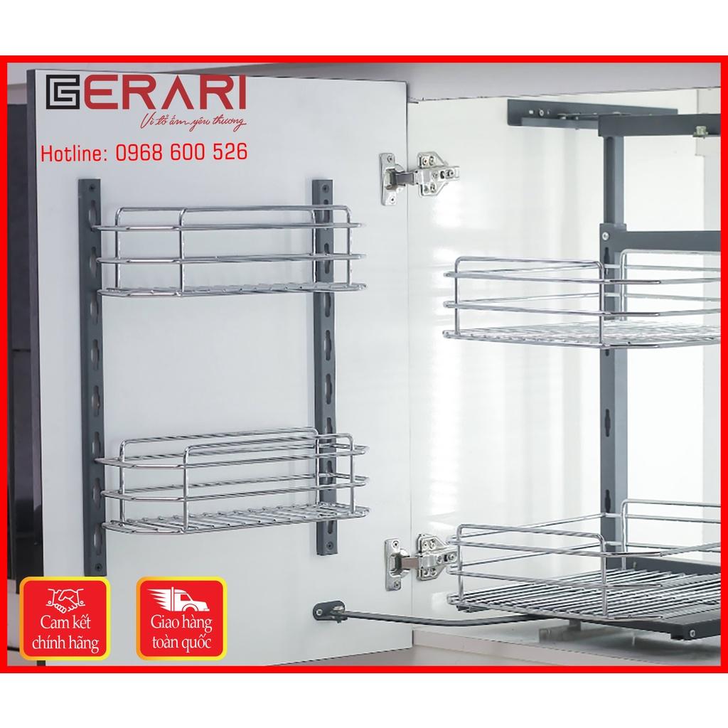 Tủ kho Inox bóng cao cấp dạng nan 4 tầng cánh mở mã GK3.445 thương hiệu Gerari