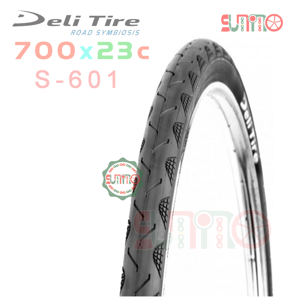 Vỏ tanh thép DELI Tire S-601 đen gai sóng gắn xe đạp đua