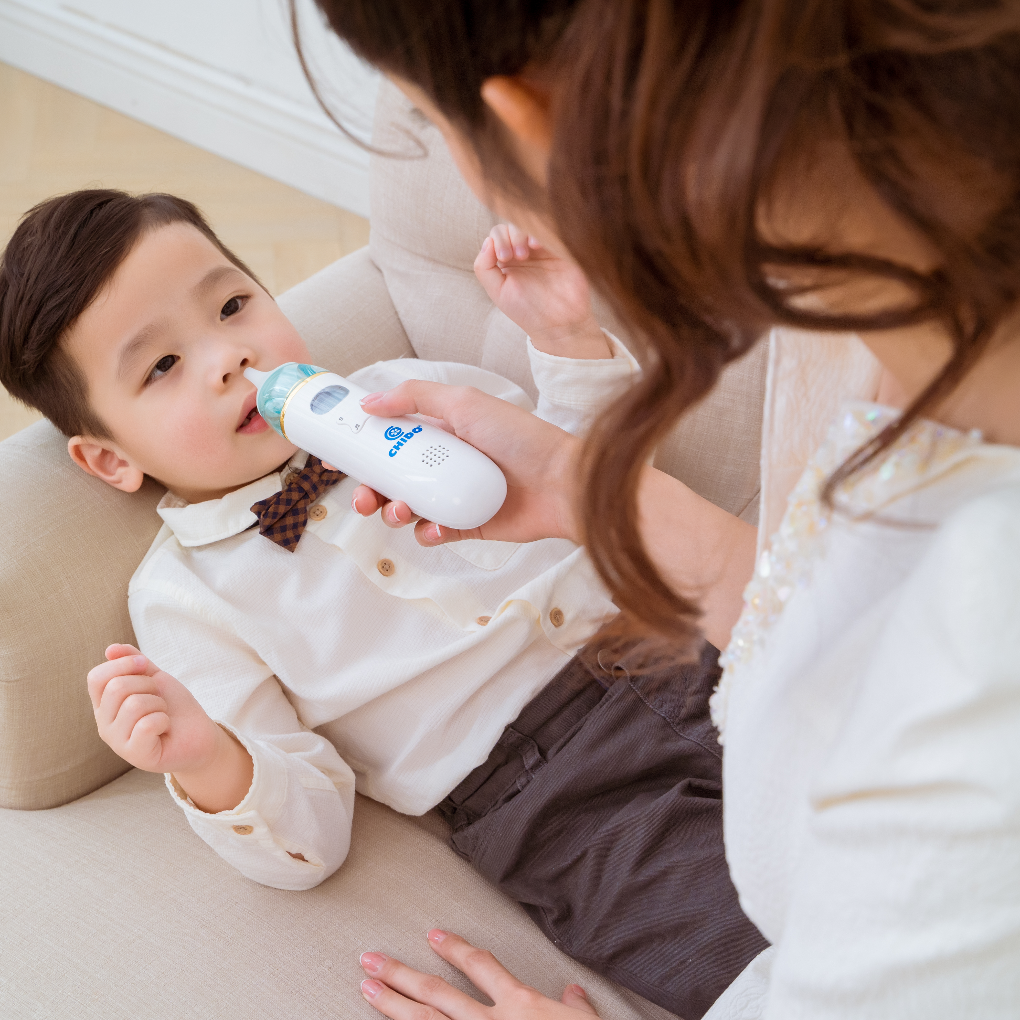 Máy hút mũi điện Chido chính hãng, dụng cụ hút dịch mũi dành cho bé từ 0-6 tuổi CN Nhật Bản.