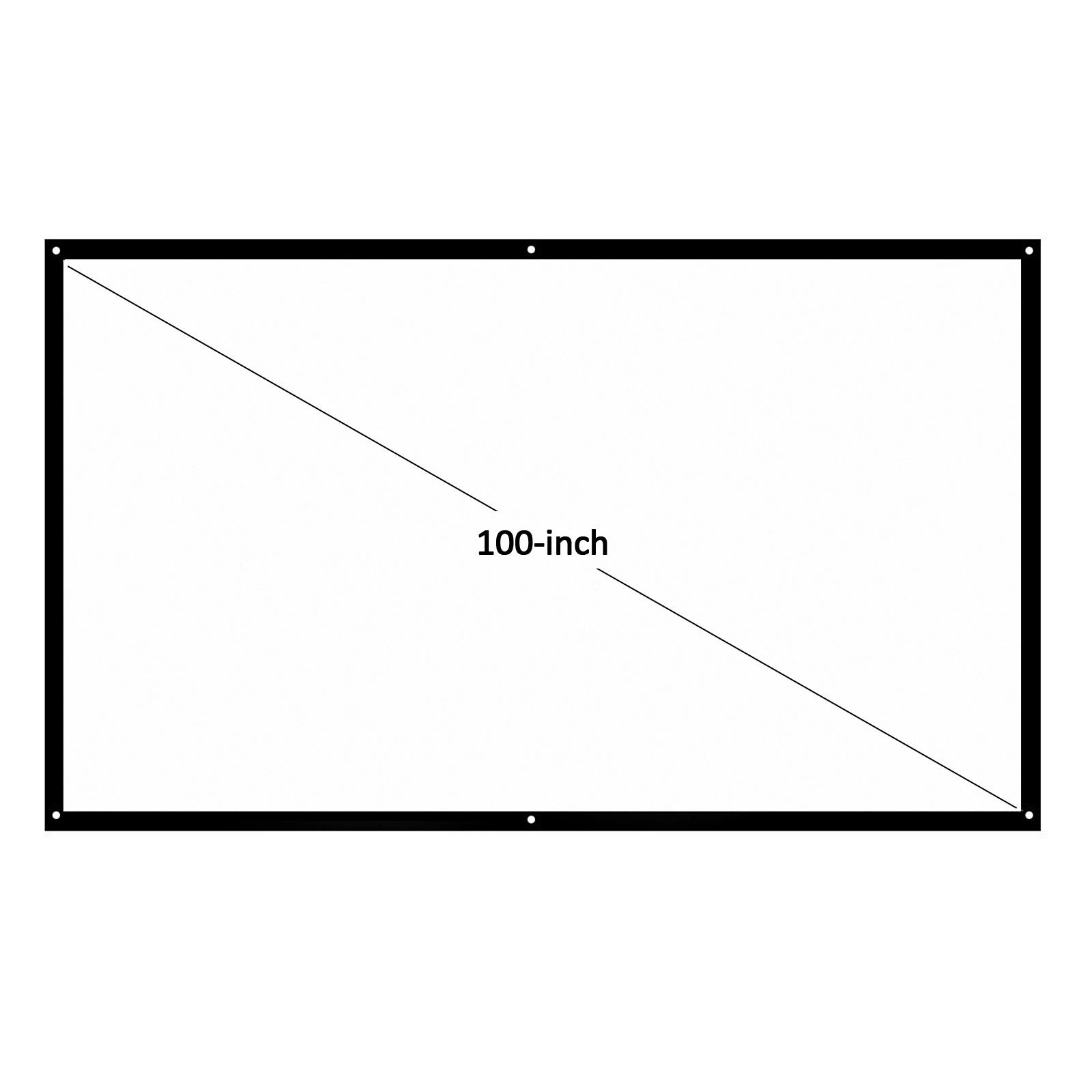 Màn Hình Chiếu HD 120 Inch 16: 9 Có Thể Gập Lại Treo Tường Cho Rạp Hát Tại Nhà/Văn Phòng, Màu Đen Trắng