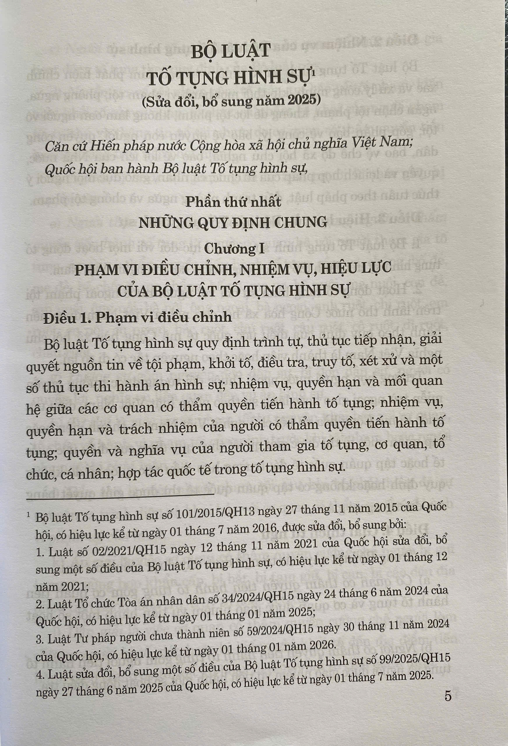 Bộ Luật Tố Tụng Hình Sự ( Sửa Đổi, Bổ Sung Năm 2025)