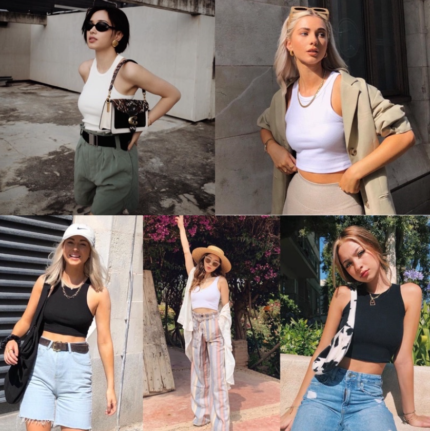 Áo Croptop ba lỗ quyến rũ chất bozip 1 lớp thoáng mát phối blazer cardigan đồ tập gym cực thời trang