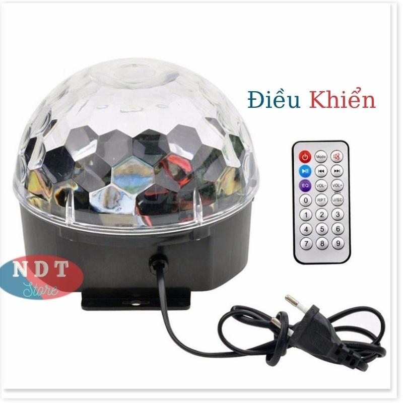 Đèn Led Xoay 7 Màu Hình Cầu Trang Trí Sân Khấu Cảm biến Nháy Theo Nhạc Kết nối Bluetooth Và Usb Cực Chất