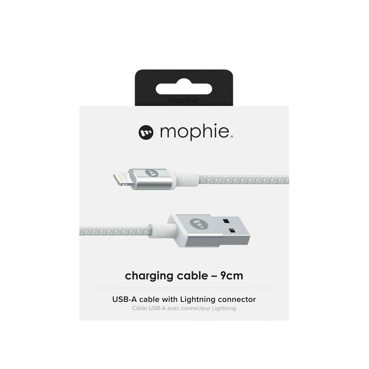 Cáp LN Mophie 9cm - chống rối - đạt chứng nhận MFI từ Apple dành cho iPhone - Hàng chính hãng