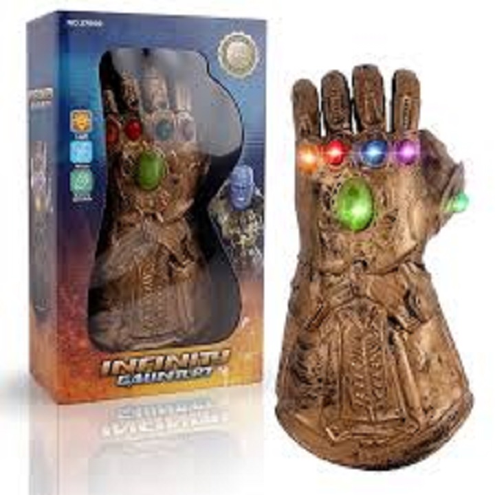 Đồ chơi găng tay thanos loại mềm cao cấp có đèn và nhạc