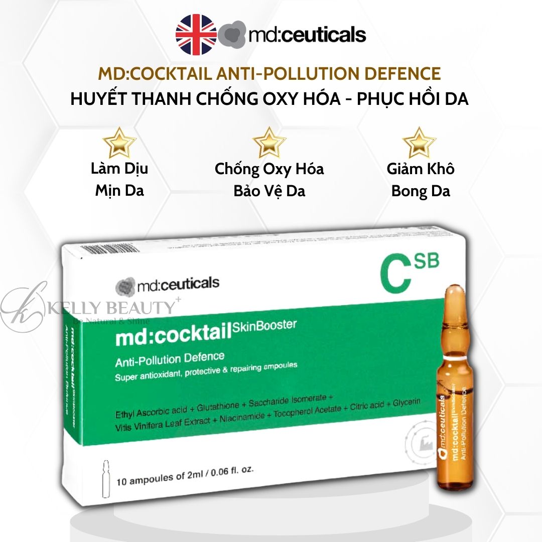 Tinh Chất Phục Hồi Da MD:Cocktail SkinBooster Anti-Pollution Defence - MD:Ceuticals | Kelly Beauty