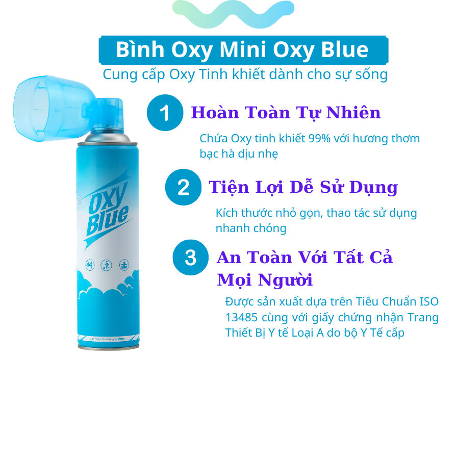 Bình Oxy Mini Cầm Tay (Khí Sạch Đóng Chai)