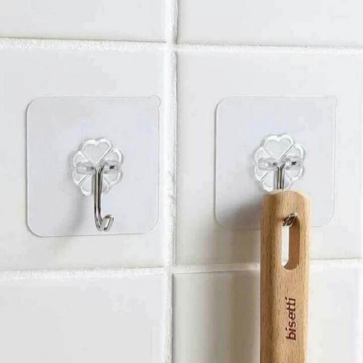 Combo 20 Móc dán tường, dính tường trong suốt Siêu chắc, siêu chịu lực loại 10kg
