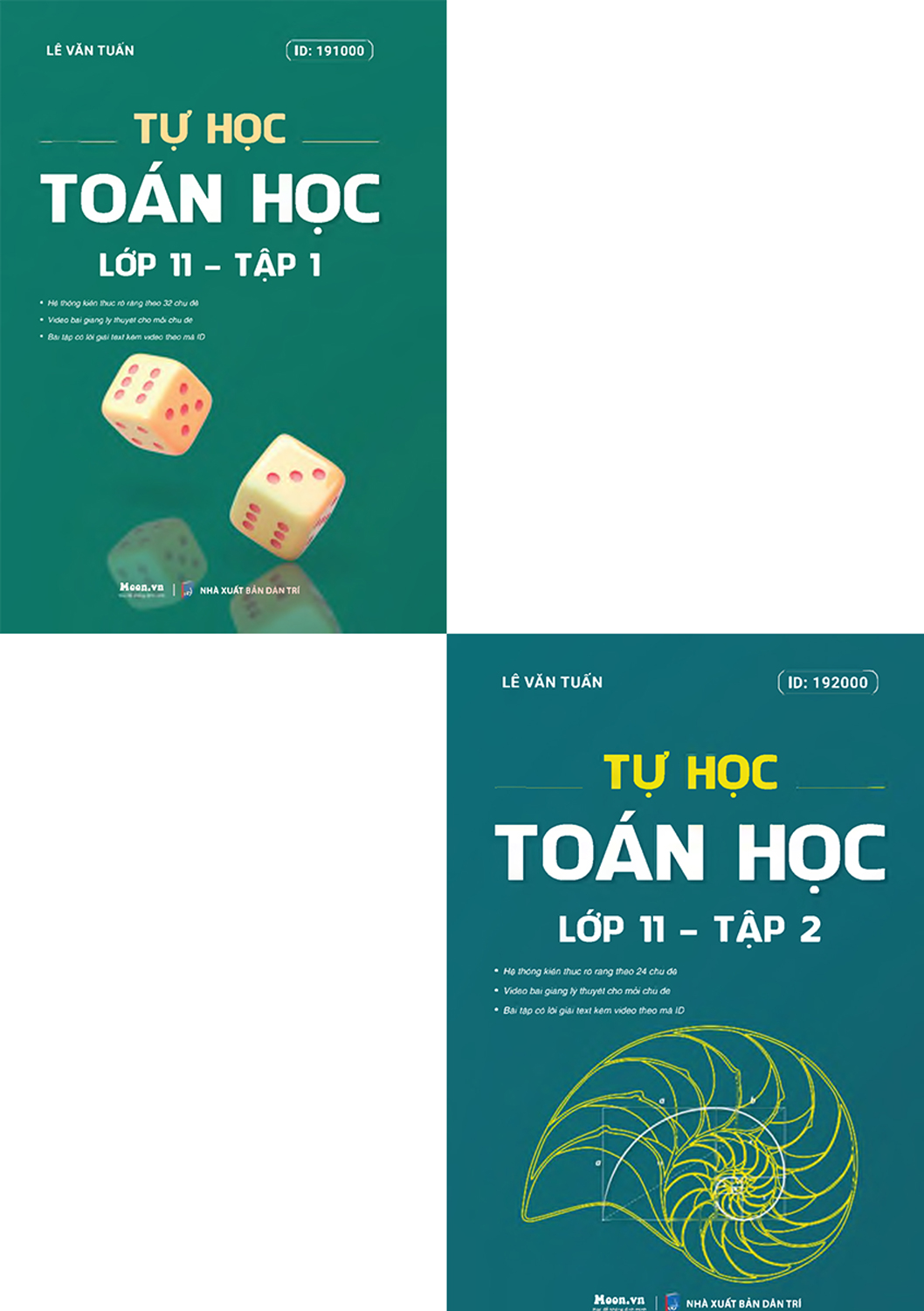 COMBO TỰ HỌC TOÁN HỌC LỚP 11 - TẬP 1 + TỰ HỌC TOÁN HỌC LỚP 11 - TẬP 2 (BỘ 2 CUỐN)_MOON