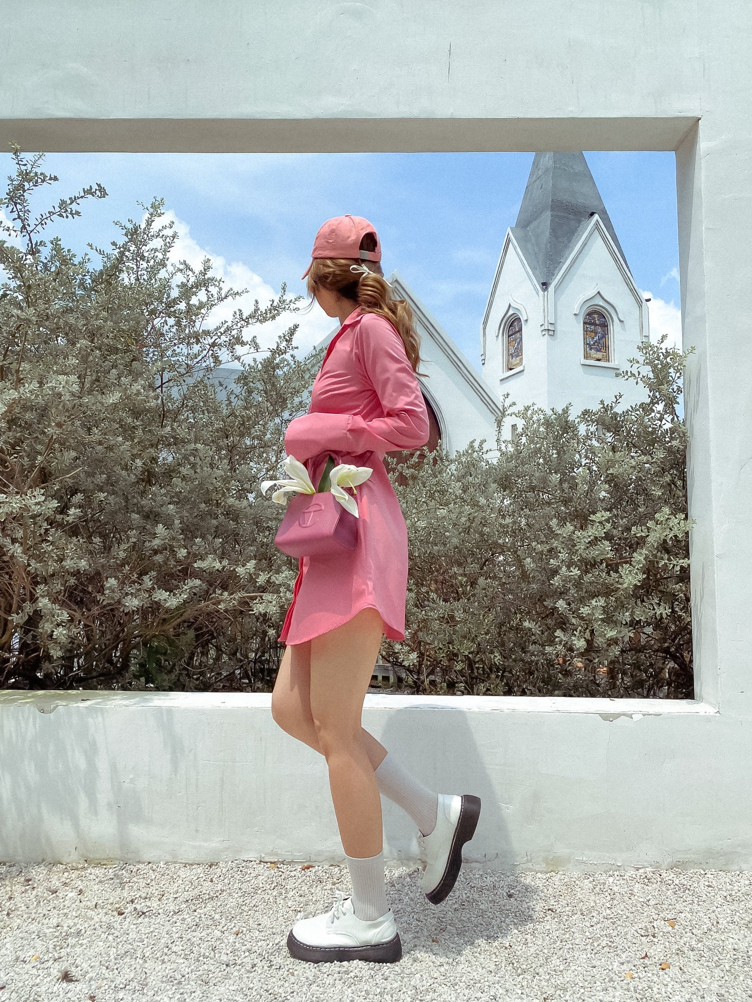 Đầm sơ mi hồng Michio Dress Gem Clothing SP060702