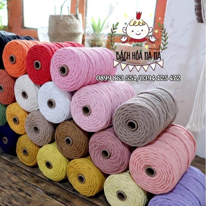 Dây thừng macrame màu 3mm- FULL COLOR - MUA SỈ IB - BÁCH HÓA NA NA