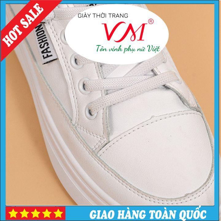 Giày Thể Thao Nữ, chiều cao 3CM, Da Thật Êm Ái, Bền Chắc Và Thời Trang - TT.P14106_TRẮNG