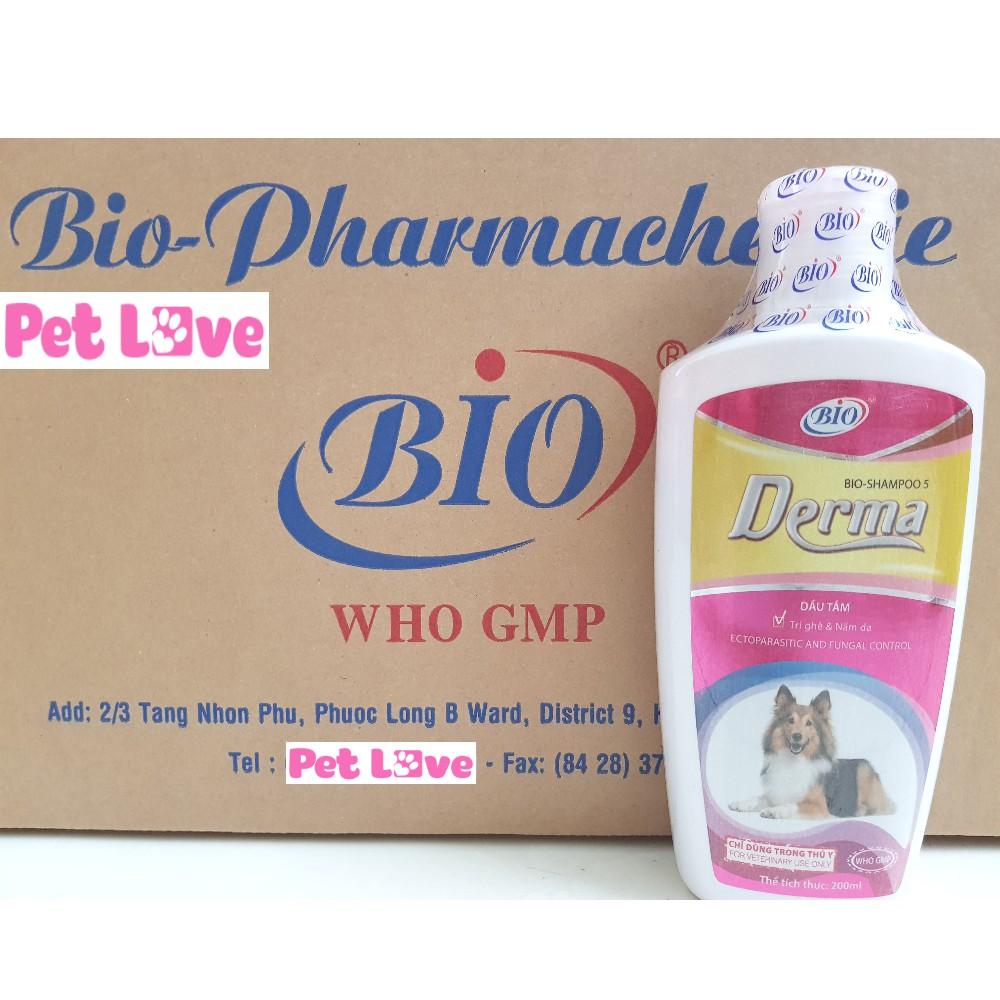 Combo 1 thùng Bio Derma (30 chai, 200ml) - sữa tắm phòng trị ghẻ và nấm da trên chó