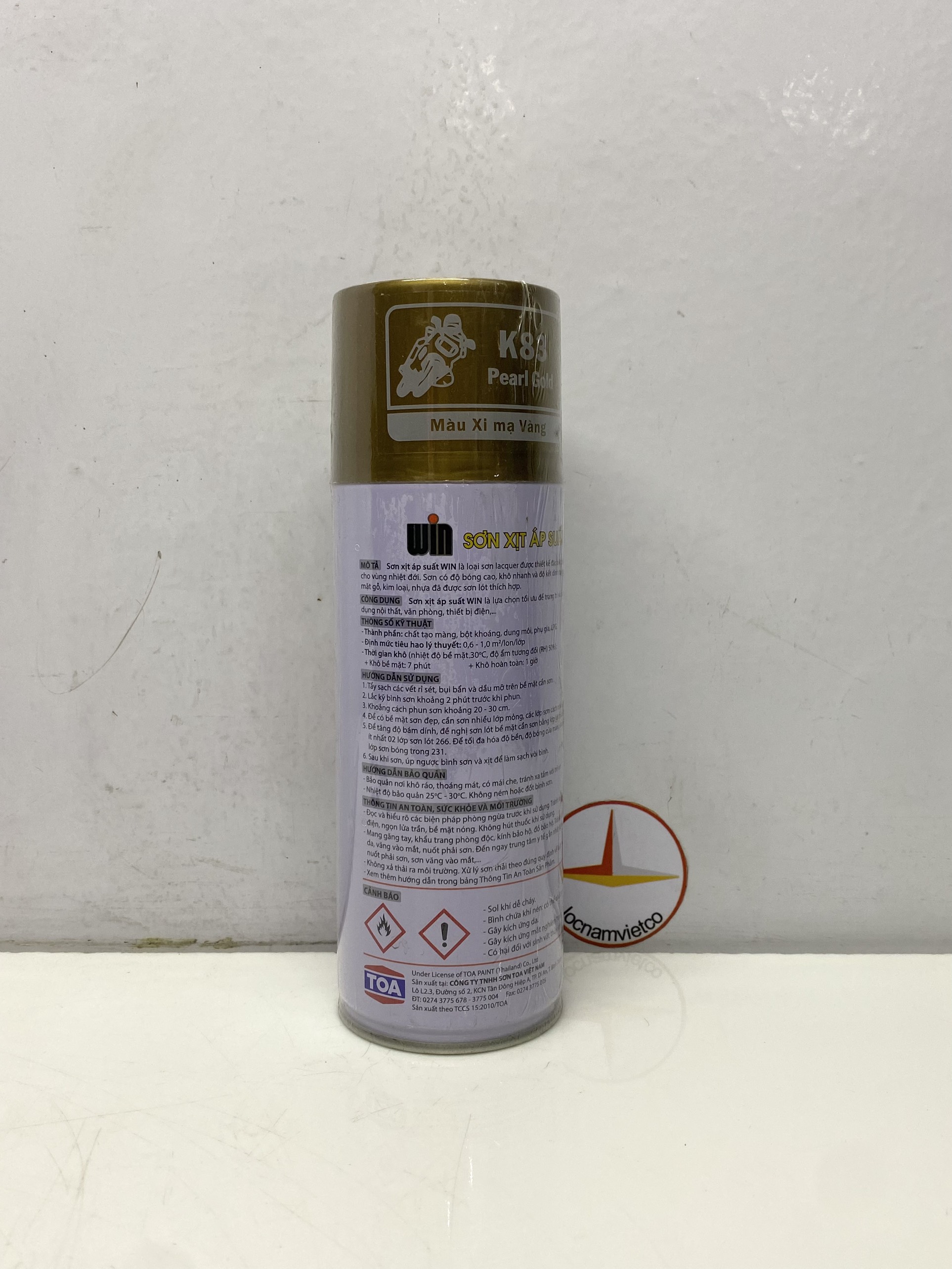 Sơn xịt mạ vàng Win màu Pearl Gold K83 400ml