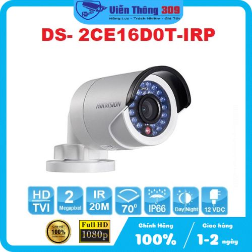 Camera hồng ngoại, camera thân 2.0 Megapixel DS-2CE16D0T-IRP-Hàng chính hãng