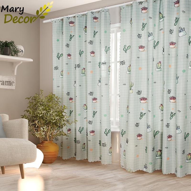 Rèm dán cửa che nắng trang trí không gian với hoạ tiết in đáng yêu Mary Decor