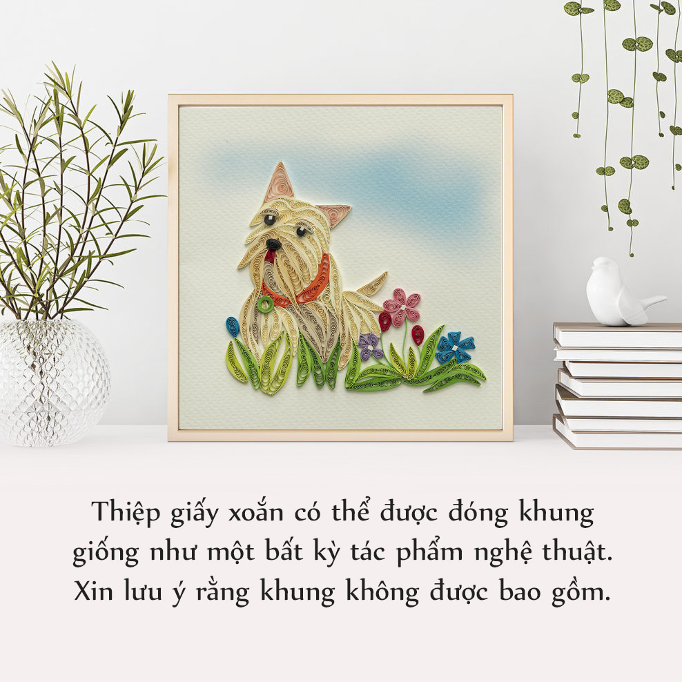 Thiệp Giấy Xoắn Động Vật - Cún Yêu - CNA1501
