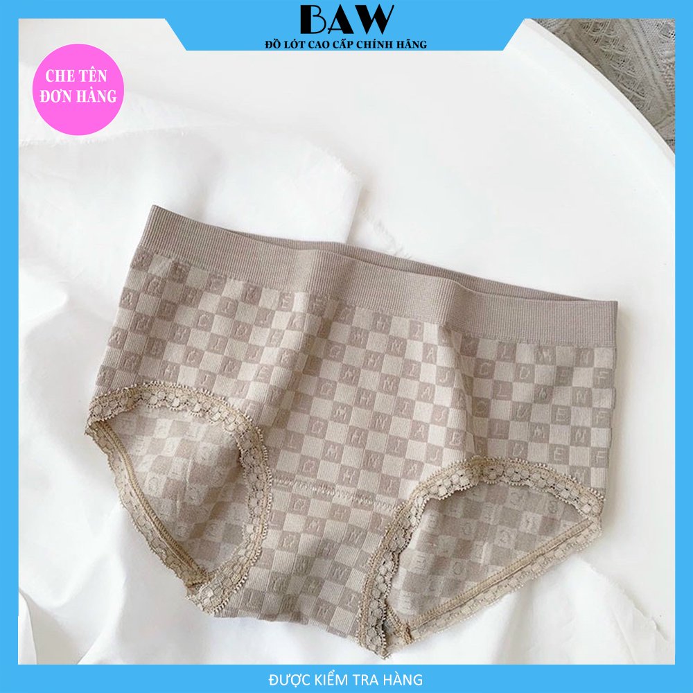Quần Lót Nữ, Bộ 5 Quần Lót Nữ Cotton Dệt Kim Cao Cấp Mềm Mịn, Quần Lót Nữ Kháng Khuẩn, Quần Lót Nữ Co Dãn Tốt Thoáng Mát Thương Hiệu Baw Mã QLN2608