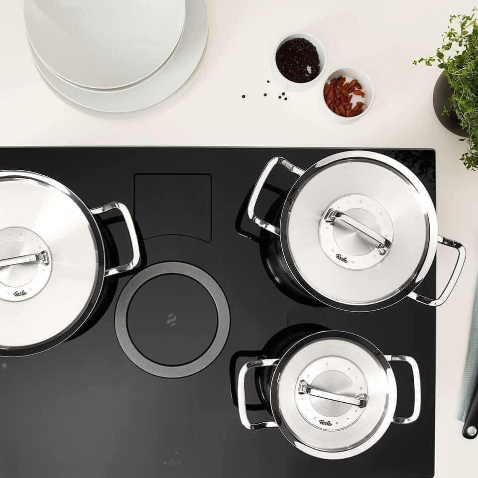 BỘ NỒI FISSLER PROFI 4 NỒI 1 QUÁNH NẮP INOX MẪU MỚI 2022 Hàng Chính Hãng