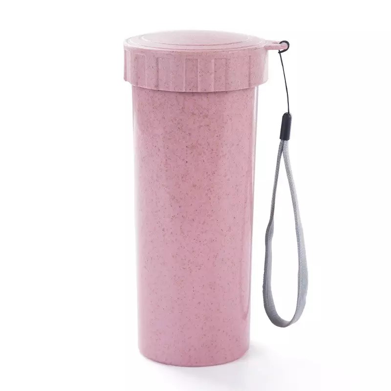 Ly lúa mạch có nắp kèm dây treo 500ml HT680 - Giao Ngẫu Nhiên