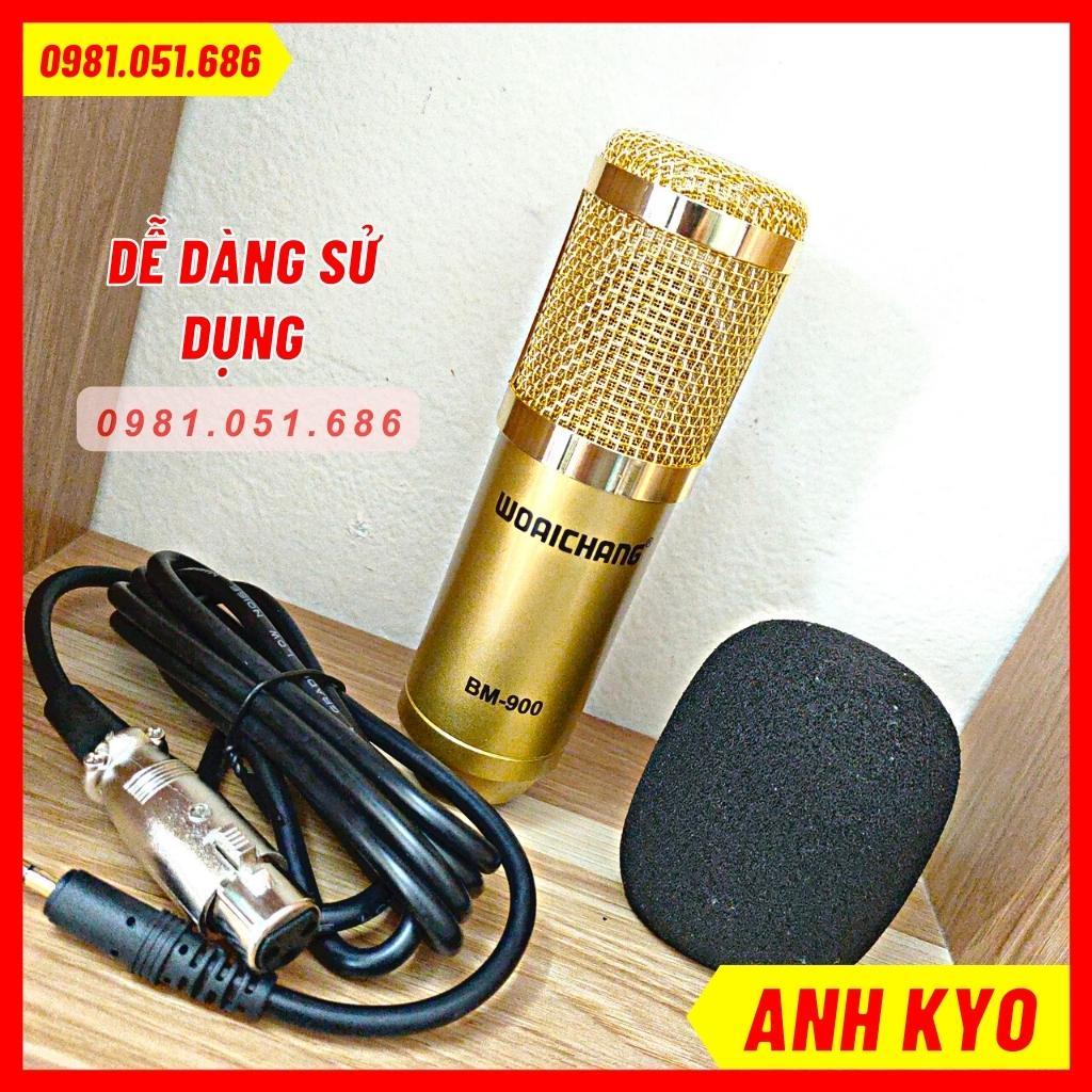 Bộ Mic Thu Âm BM900 Mixer F4 Bluetooth Âm Thanh Sống Động, Tùy Chỉnh Độ Vang Hỗ Trợ Lắp Đặt