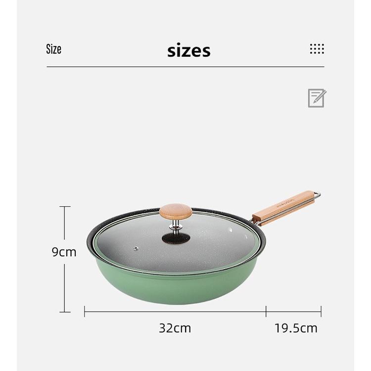 Seoulcook Luxury – Chảo sâu lòng 32cm đáy từ / Induction cao cấp Hàn Quốc, chống dính vân đá an toàn cho sức khỏe - Hàng chính hãng