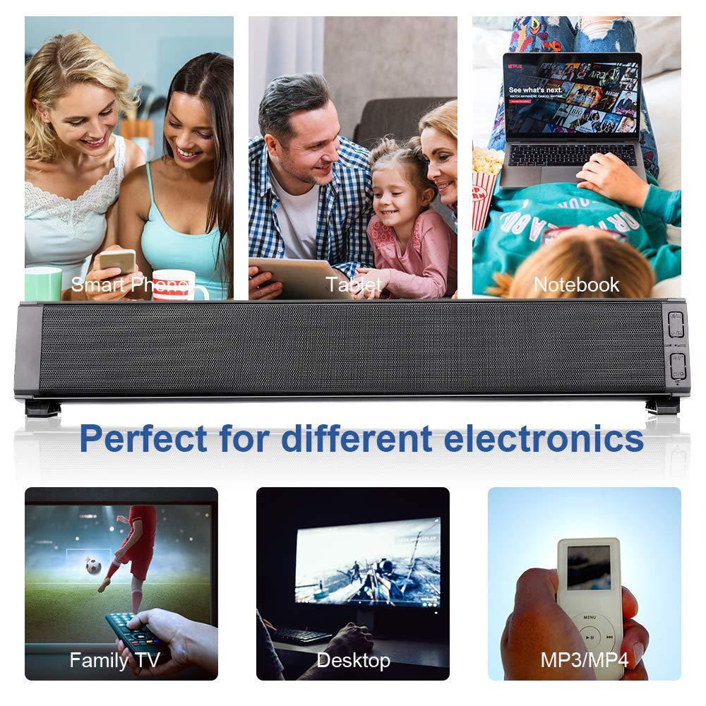 20W Soundbar TV Loa Di Động Không Dây Bluetooth 5.0 HiFi Loa Siêu Trầm 3D Âm Thanh Nổi Có Điều Khiển Từ Xa Hỗ Trợ TF AUX Color: BS-28D