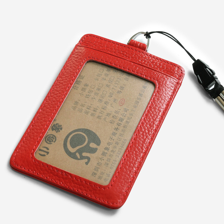 Ví đeo đựng thẻ công ty, ATM, CMT da bò thật 2 ngăn