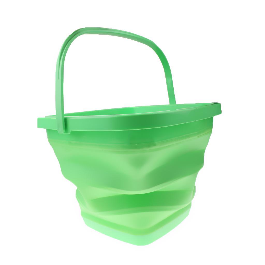 Foldable Water Bucket Fishing Tackle Pail Minnow Bait Lure Container S 10L