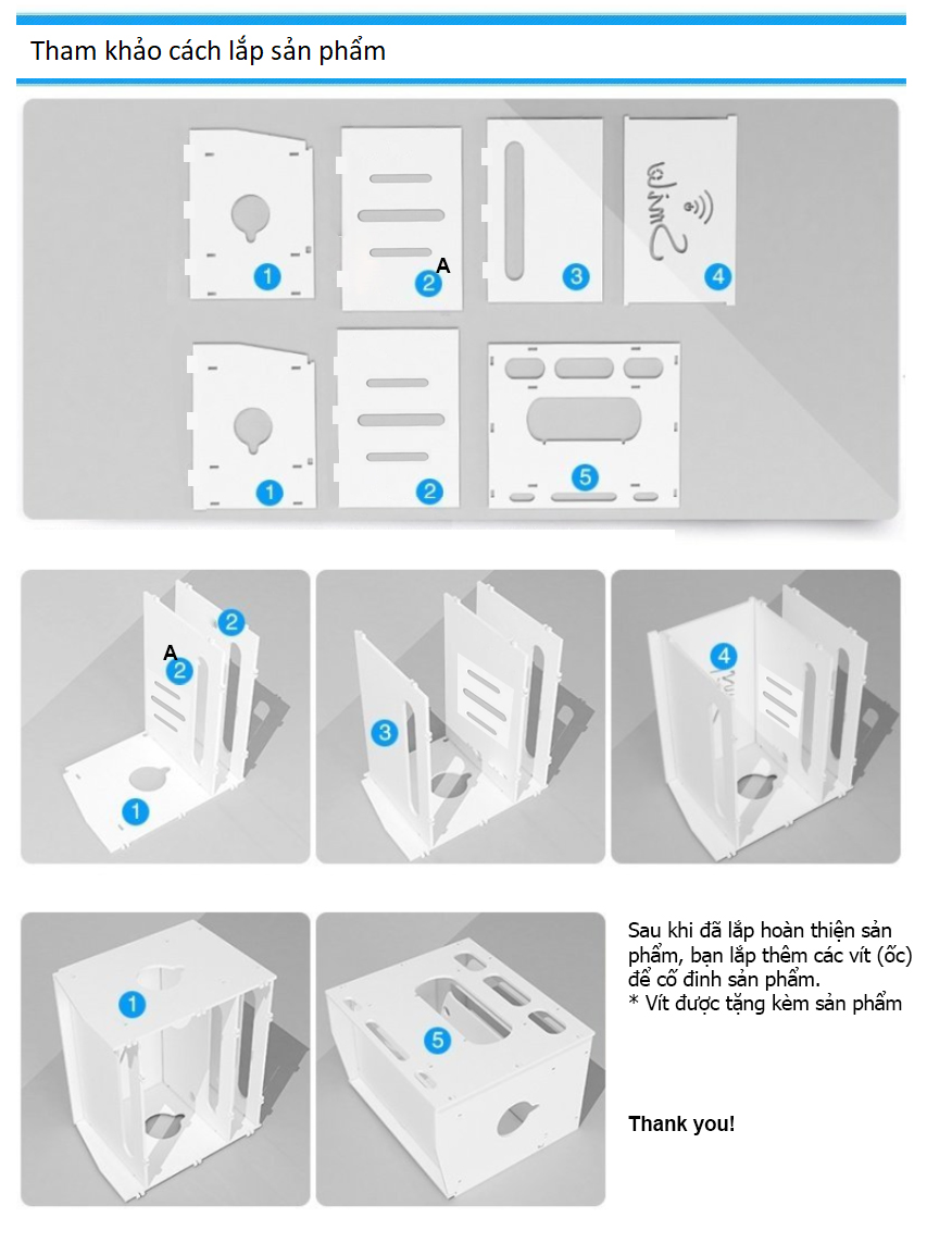 Hộp đựng wifi &amp; ổ điện tiện lợi LÁ MAY MẮN 3 Tầng không cần khoan tường