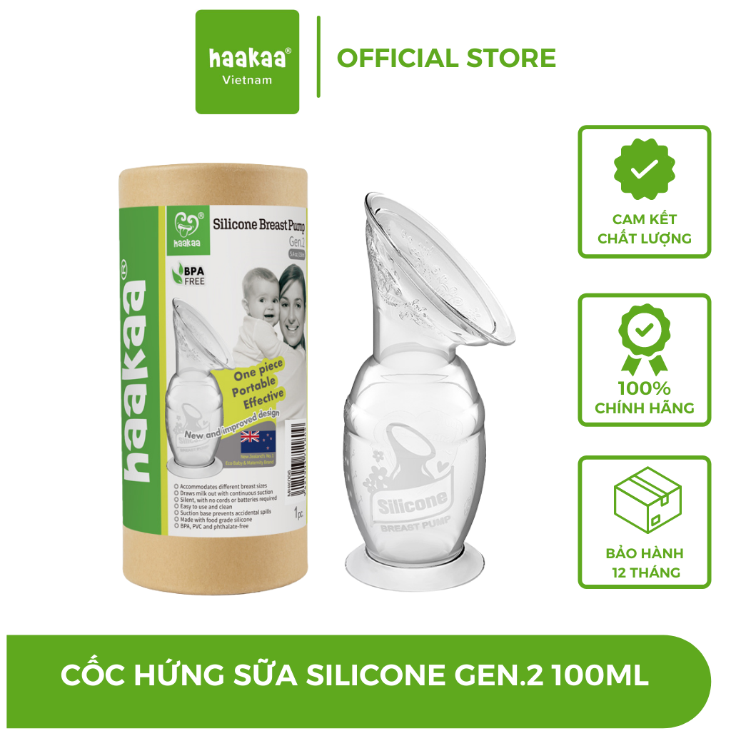 Cốc hứng sữa Gen.2 Haakaa - Chất liệu silicone cao cấp, mềm mại - Không chứa BPA, PVC và phthalate