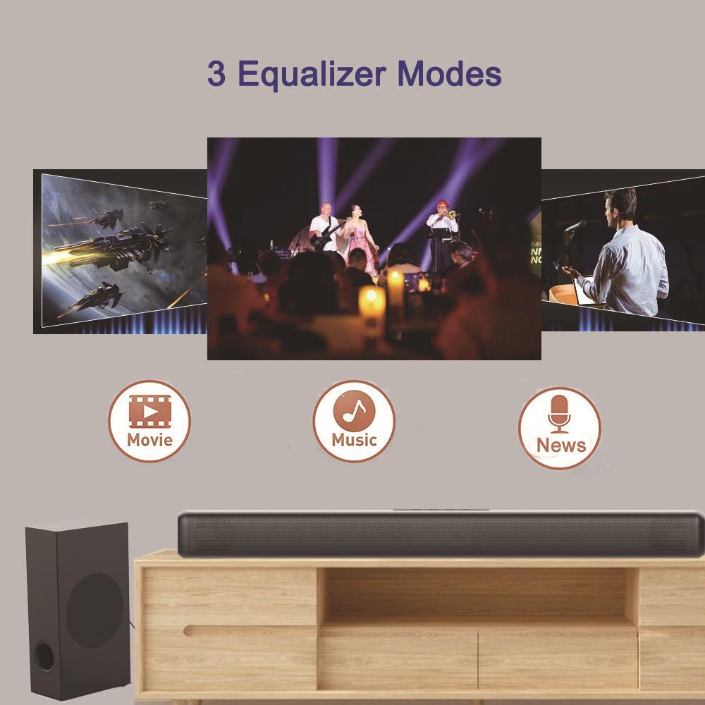 Loa Soundbar 100W Cho TV 2.1 Loa Bluetooth 5.0 Không Dây Hệ Thống Rạp Hát Tại Nhà Với Loa Siêu Trầm 3D Stereo Boombox Điều Khiển Từ Xa Color: SL04 suit