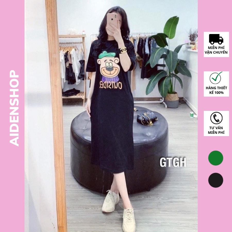 Váy bầu thời trang đẹp Aidenshop đầm bầu mùa hè thiết kế suông cotton nữ