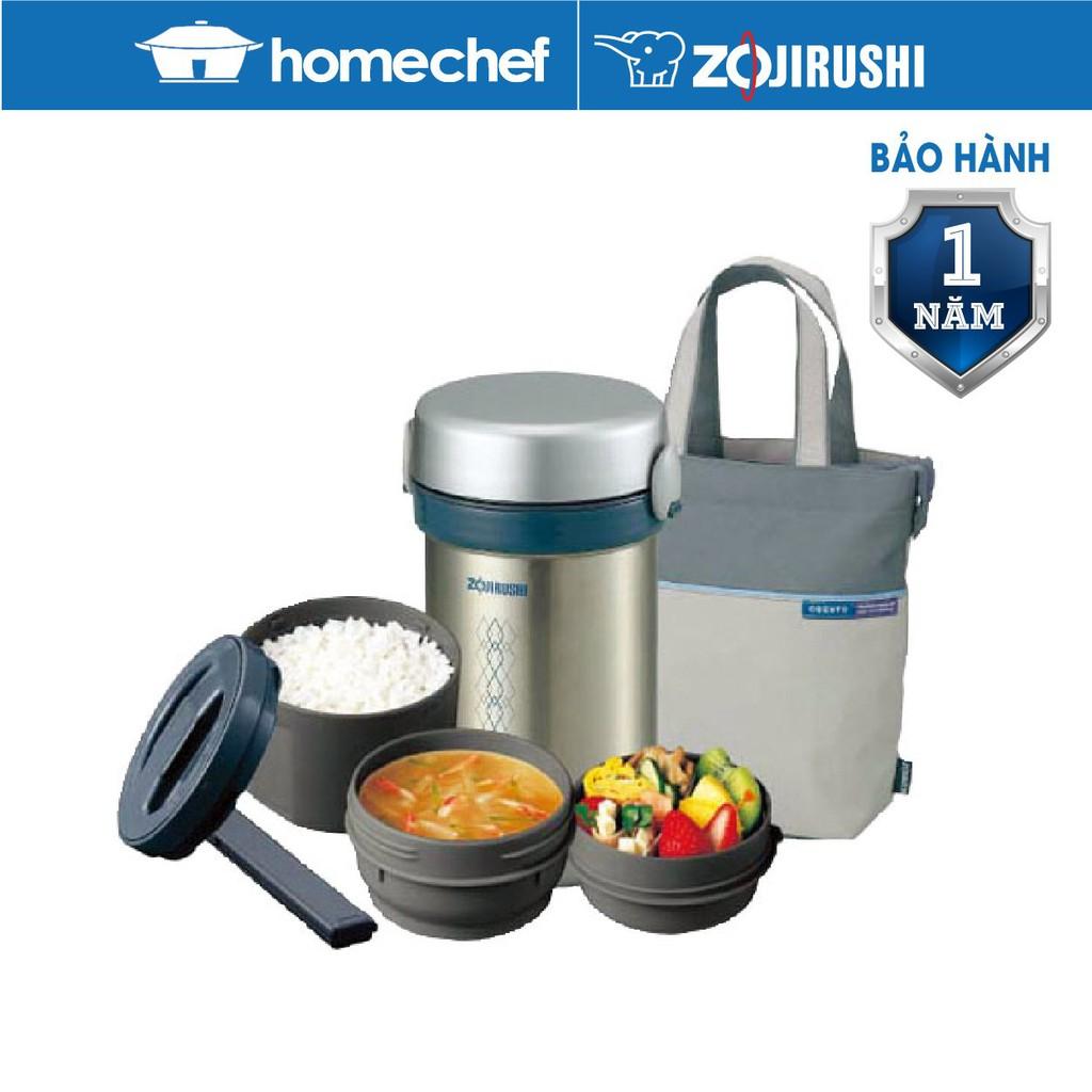 Hộp cơm giữ nhiệt cao cấp thương hiệu Zojirushi SL-NC09-ST 0.84L hàng chính hãng