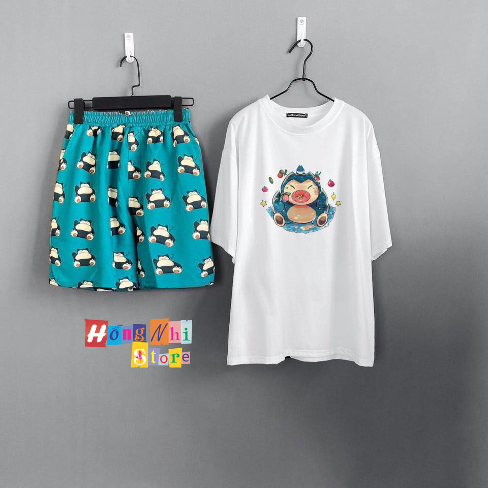 Quần Short Cartoon Unisex Hình Gấu - Quần Đùi Hoạt Hình Siêu Cute - MM