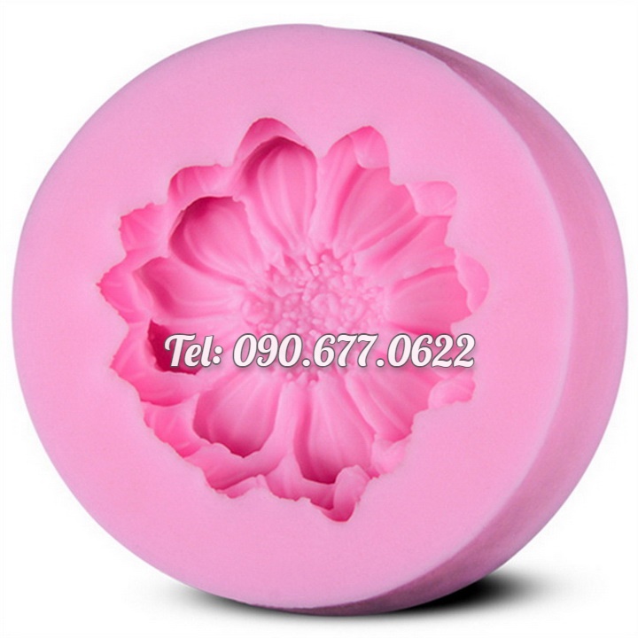 Khuôn silicone làm rau câu hoa cúc đơn 2 tầng - Mã số 1214