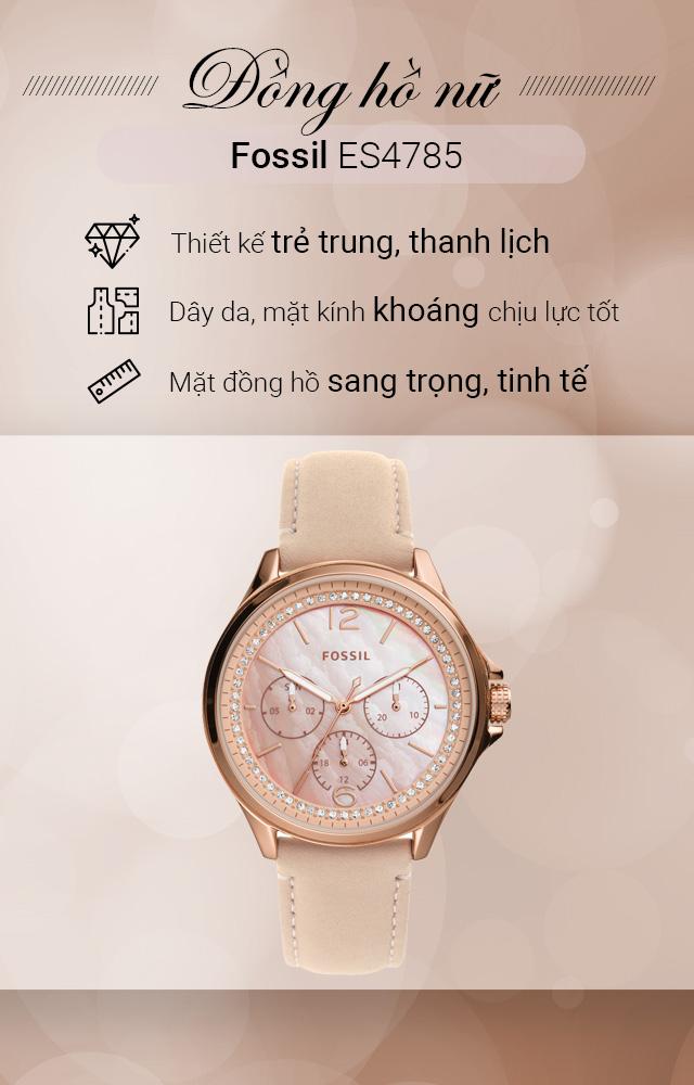 Tổng quan về đồng hồ nữ Fossil ES4785