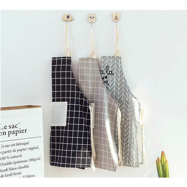 Tạp dề vải caro chống thấm nước -