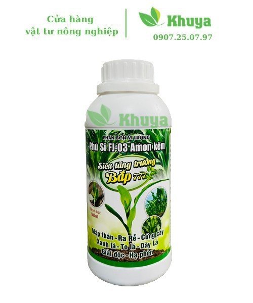 Phân bón vi lượng Siêu Tăng Trưởng Bắp 777 loại 500ml