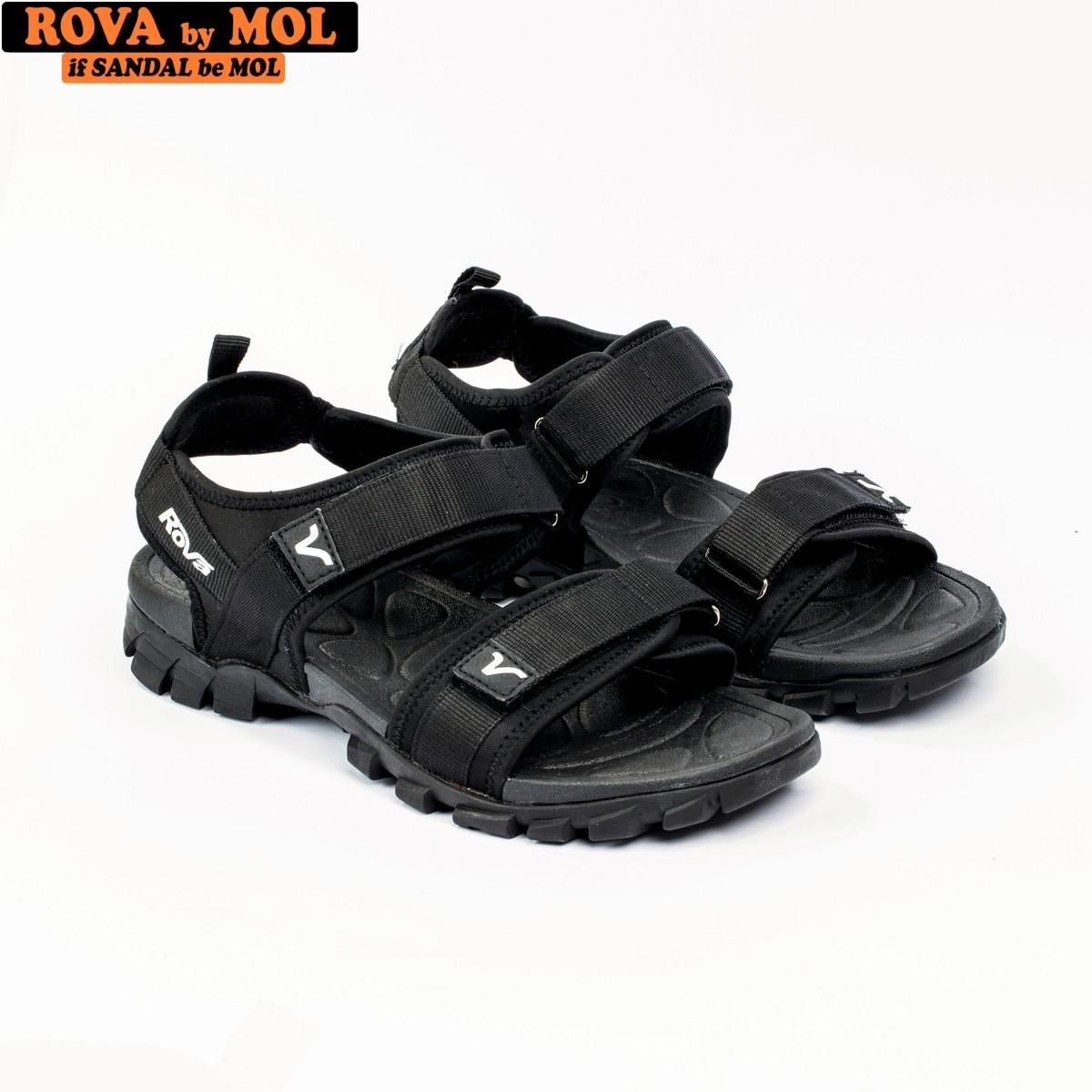 Sandal nam 2 quai ngang vải dù hiệu Rova RV003B