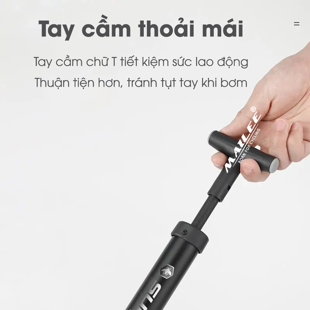 Bơm Bóng Cầm Tay B-310 áp suất 20Psi 1.4 bar, nhỏ gọn di chuyển dùng bơm cho bóng đá, Phao Bơi, Bóng Rổ, Lốp Xe đạpvà Bóng Thể Thao khác (kèm các phụ kiện) - Mai Lee