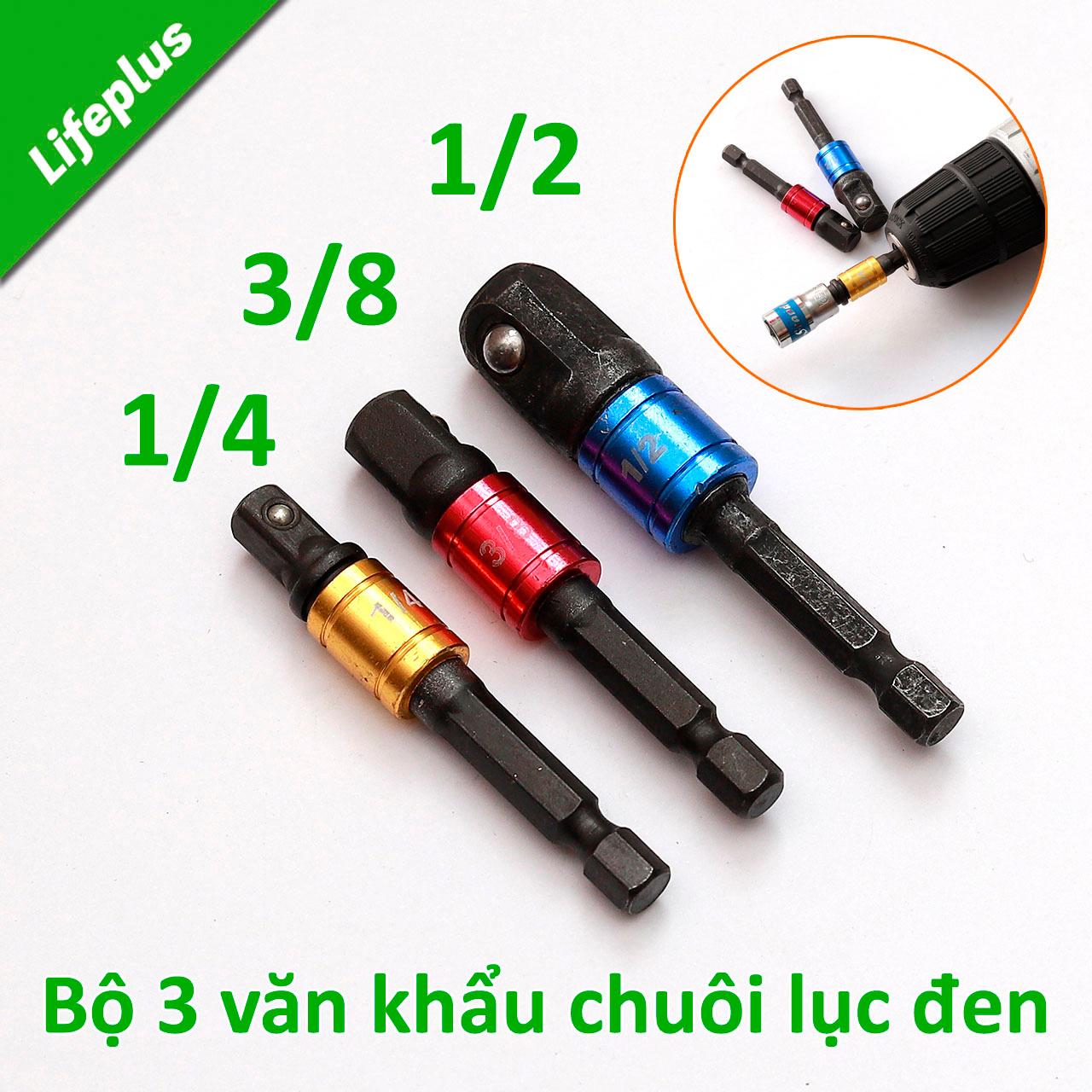 Bộ 3 đầu chuyển vặn khẩu cho máy khoan