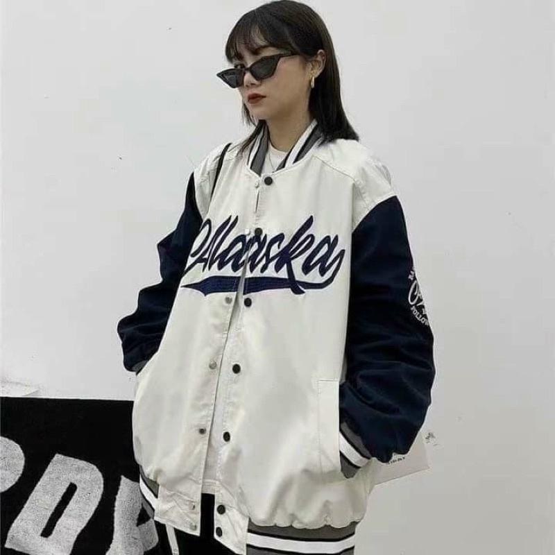 Áo Bomber Dù in Alaska 2 Lớp chất đẹpÁo Khoác Dù 2 Lớp Unisex Mặc Nam Nữ